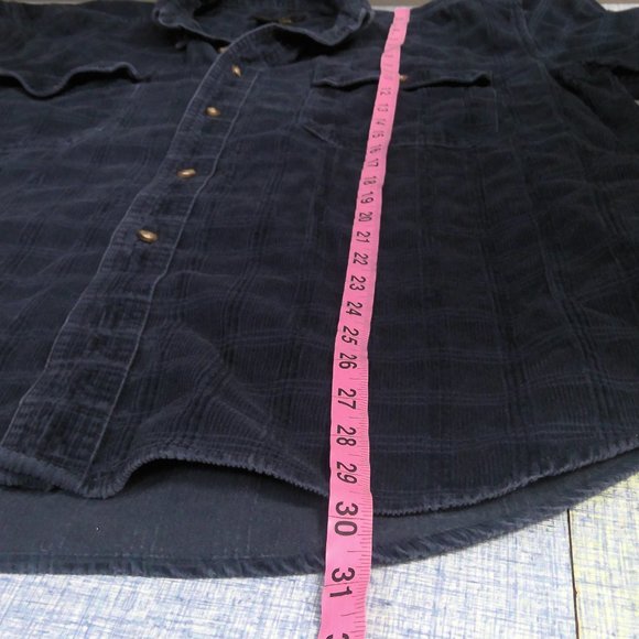 Cabela's Dick Idol Blue Corduroy Button Up Shirt Long Sleeve Men's XL - Picture 8 of 9